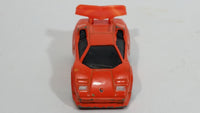 2004 Hot Wheels First Editions Tooned Lamborghini Countach Orange Die Cast Toy Exotic Super Car Vehicle