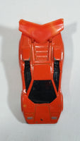 2004 Hot Wheels First Editions Tooned Lamborghini Countach Orange Die Cast Toy Exotic Super Car Vehicle