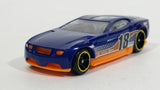 2013 Hot Wheels Track Aces Torque Screw Metalflake Blue with Orange Die Cast Toy Car Vehicle