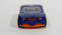 2013 Hot Wheels Track Aces Torque Screw Metalflake Blue with Orange Die Cast Toy Car Vehicle