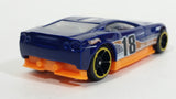 2013 Hot Wheels Track Aces Torque Screw Metalflake Blue with Orange Die Cast Toy Car Vehicle