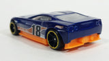 2013 Hot Wheels Track Aces Torque Screw Metalflake Blue with Orange Die Cast Toy Car Vehicle