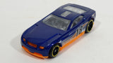 2013 Hot Wheels Track Aces Torque Screw Metalflake Blue with Orange Die Cast Toy Car Vehicle