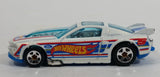 2013 Hot Wheels Racing Race Team '13 Ford Mustang GT White Die Cast Toy Car Vehicle