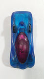 1997 Hot Wheels Phantom Racers Power Pipes Clear Blue Plastic Body Die Cast Toy Car Vehicle