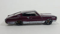 2010 Hot Wheels Muscle Mania '67 Dodge Charger Maroon Die Cast Toy Muscle Car Vehicle