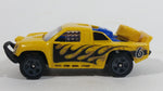 2013 Hot Wheels Track Aces Off Track Yellow Die Cast Toy Car Vehicle