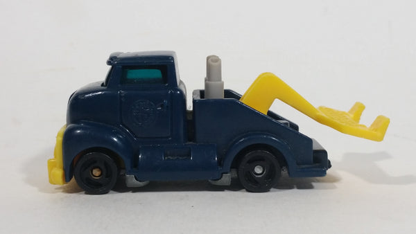 1997 Hot Wheels Tow Truck Dark Blue Plastic Body Die Cast Toy Car Vehicle McDonald's Happy Meal