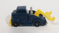 1997 Hot Wheels Tow Truck Dark Blue Plastic Body Die Cast Toy Car Vehicle McDonald's Happy Meal