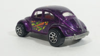 1995 Hot Wheels 1953-57 Volkswagen VW Bug Purple Die Cast Toy Car Vehicle 7 Spoke Wheels Version