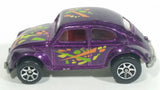 1995 Hot Wheels 1953-57 Volkswagen VW Bug Purple Die Cast Toy Car Vehicle 7 Spoke Wheels Version