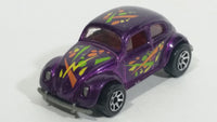 1995 Hot Wheels 1953-57 Volkswagen VW Bug Purple Die Cast Toy Car Vehicle 7 Spoke Wheels Version