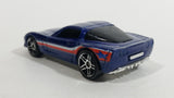 2008 Hot Wheels General Motors Chevrolet Corvette C6 Blue Die Cast Toy Car Vehicle