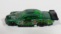 1999 Hot Wheels Terrorific At-A-Tude Metalflake Dark Green Die Cast Toy Car Vehicle