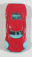 2013 Hot Wheels Track Aces Symbolic Red and Teal Light Blue Die Cast Toy Car Vehicle