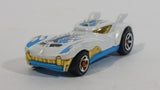 2012 Hot Wheels Creature Cars Howlin' Heat White Blue Die Cast Toy Car Vehicle