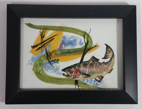 Colorful Fish Aquatic Wildlife 6 1/4" x 8 1/4" Painting Print Signed Sam '05