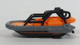 2015 Matchbox MBX Explorers Sea Spy Boat Orange Grey Black Plastic and Die Cast Toy Watercraft Vehicle