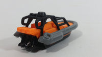 2015 Matchbox MBX Explorers Sea Spy Boat Orange Grey Black Plastic and Die Cast Toy Watercraft Vehicle