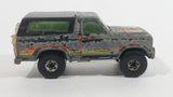 1981 Hot Wheels Ford Bronco Black Die Cast Toy Car SUV Vehicle BW Hong Kong with Black Canopy