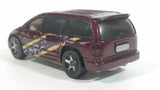 1998 Hot Wheels First Editions Dodge Caravan Van Dark Red Burgundy Die Cast Toy Car Vehicle