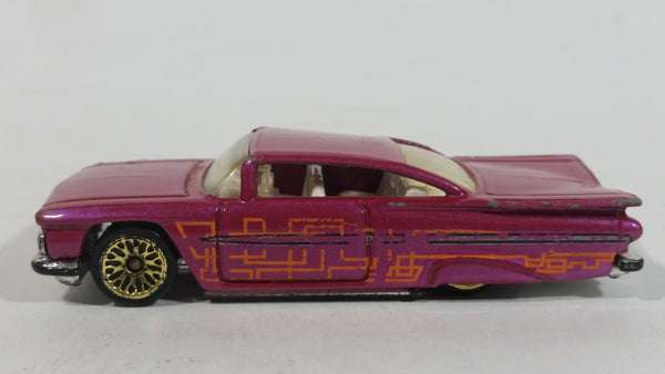 1997 Hot Wheels First Editions '59 Chevrolet Impala Pink Die Cast Toy Low Rider Car Vehicle