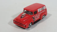 2010 Hot Wheels HW Performance 1956 Ford Truck Champion Spark Plugs Red Die Cast Toy Car Hot Rod Vehicle