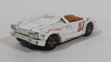 2000 Hot Wheels World Racers 2 25th Anniversary Lamborghini Countach White Die Cast Toy Exotic Super Car Vehicle