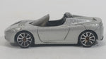 2008 Hot Wheels 2008 Tesla Roadster Metalflake Silver Die Cast Toy Car Vehicle