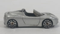 2008 Hot Wheels 2008 Tesla Roadster Metalflake Silver Die Cast Toy Car Vehicle