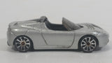 2008 Hot Wheels 2008 Tesla Roadster Metalflake Silver Die Cast Toy Car Vehicle