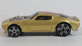 2007 Hot Wheels '70 Pontiac Firebird Metalflake Gold Die Cast Toy Muscle Car Vehicle