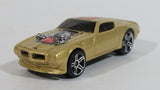 2007 Hot Wheels '70 Pontiac Firebird Metalflake Gold Die Cast Toy Muscle Car Vehicle