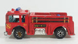 1996 Hot Wheels Fire Eater Red Fire Truck Die Cast Toy Car Vehicle - 7SP - Blue Lights