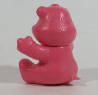 TCFC Care Bears Love A Lot Pink Hearts Small Miniature 1 1/2" Tall Sitting Toy Figurine