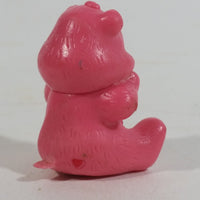 TCFC Care Bears Love A Lot Pink Hearts Small Miniature 1 1/2" Tall Sitting Toy Figurine