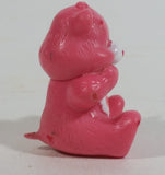 TCFC Care Bears Love A Lot Pink Hearts Small Miniature 1 1/2" Tall Sitting Toy Figurine