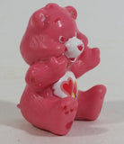 TCFC Care Bears Love A Lot Pink Hearts Small Miniature 1 1/2" Tall Sitting Toy Figurine