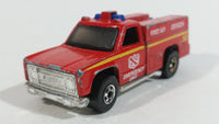 1978 Hot Wheels Emergency Squad Rescue Ranger Red Fire Truck Die Cast Toy Car Vehicle - BW - Blue Lights - Hong Kong