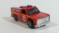 1978 Hot Wheels Emergency Squad Rescue Ranger Red Fire Truck Die Cast Toy Car Vehicle - BW - Blue Lights - Hong Kong