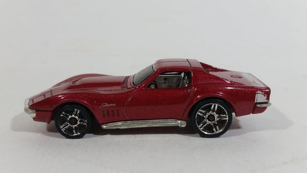 2006 Hot Wheels First Editions '69 Corvette Stingray Dark Red Die Cast Toy Muscle Car Vehicle