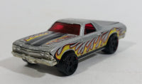 2009 Hot Wheels Heat Fleet 68 El Camino Metalflake Silver Die Cast Toy Muscle Car Vehicle