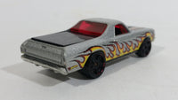 2009 Hot Wheels Heat Fleet 68 El Camino Metalflake Silver Die Cast Toy Muscle Car Vehicle