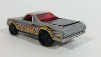 2009 Hot Wheels Heat Fleet 68 El Camino Metalflake Silver Die Cast Toy Muscle Car Vehicle