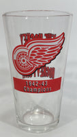 Detroit Red Wings NHL Ice Hockey Team 1942-43 Champions 'The Hockey Beer For Hockeytown' 12 oz. Drinking Glass Cup Sports Collectible