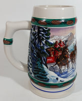 1993 Budweiser Holiday Stein Collection Special Delivery Ceramic Beer Stein By Artist Nora Koerber - Handcrafted in Brazil by Ceramarte