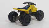 1988 Hot Wheels Suzuki Quadracer Yellow Die Cast ATV Toy Vehicle