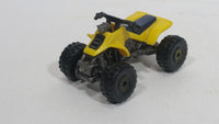 1988 Hot Wheels Suzuki Quadracer Yellow Die Cast ATV Toy Vehicle