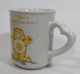 1983 American Greetings Designer Collection Care Bears 'Have a Cup O' Sunshine!' Stoneware Coffee Mug Cup with Heart Shaped Handle