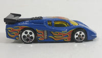 2001 Hot Wheels GT Racer Metallic Blue Die Cast Toy Race Car Vehicle